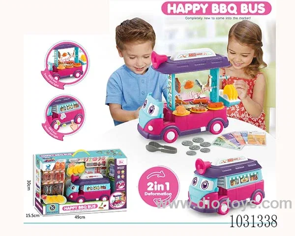 2 in 1 Transfiguration barbecue bus in window box