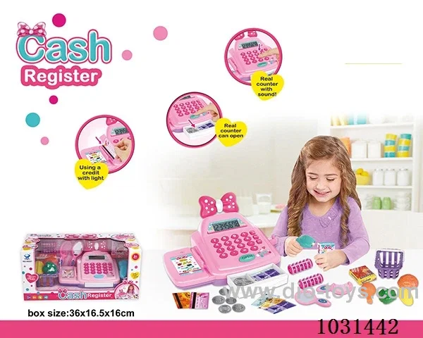 cash register with light&music in window box