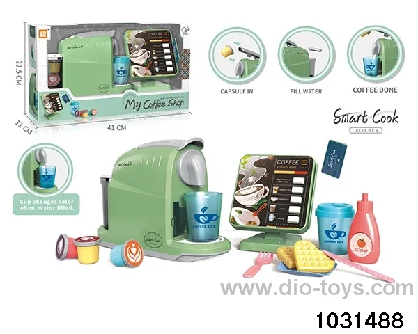Coffee machine with ordering machine large set in window box