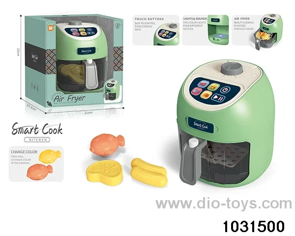 Touch button air fryer with color changing function in window box