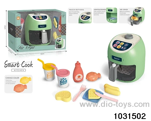 Touch button with color changing function air fryer large set in window box