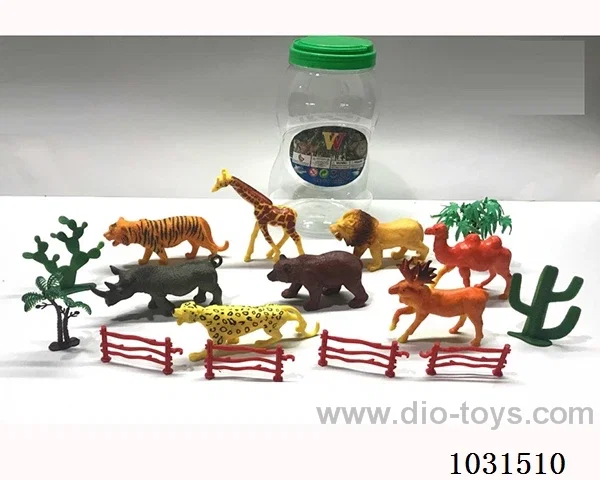 8pcs animals 6 inch in Barrel