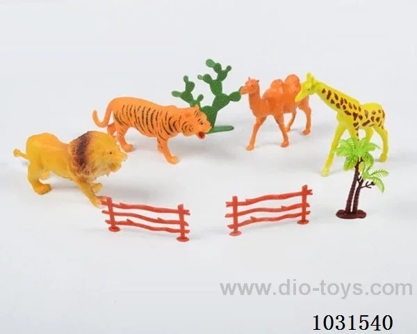 4pcs animals set 6 inch  in PP bag with header