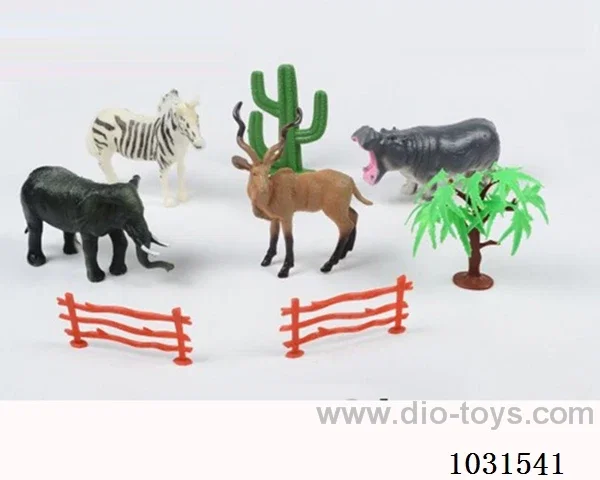 4pcs animals set 6 inch  in PP bag with header