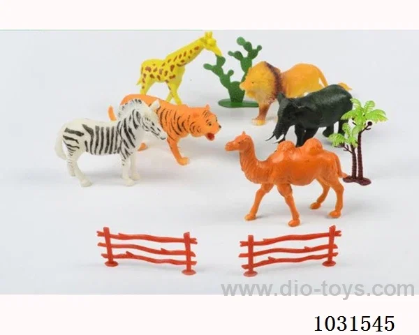 6pcs animals set 6 inch in PP bag with header