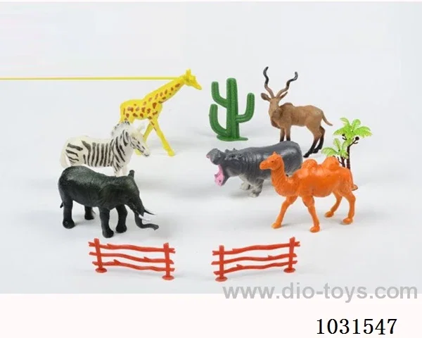 6pcs animals set 6 inch in PP bag with header