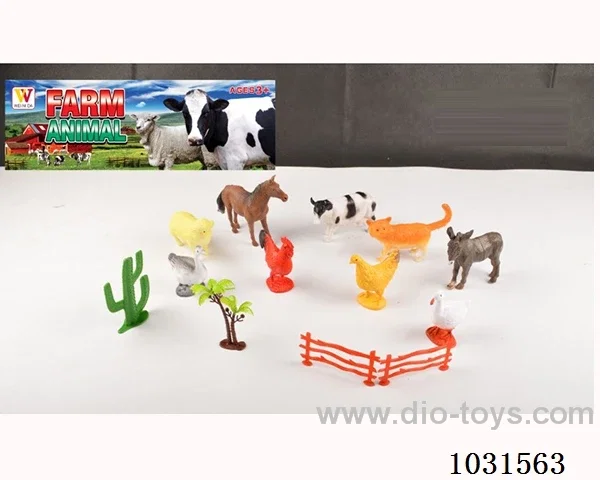 9pcs animals set 6 inch in PP bag with header