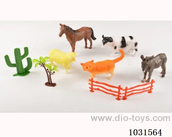 5pcs animals set 6 inch in PP bag with header