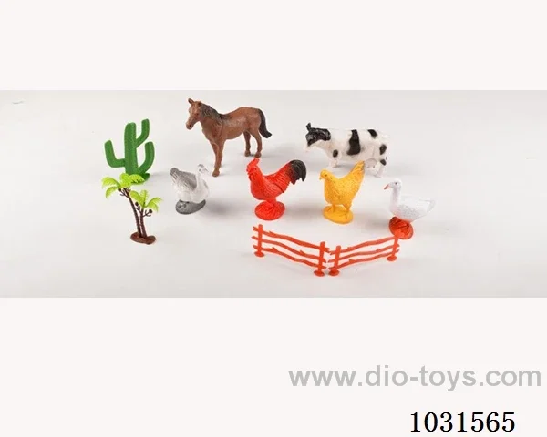 6pcs animals set 6 inch in PP bag with header