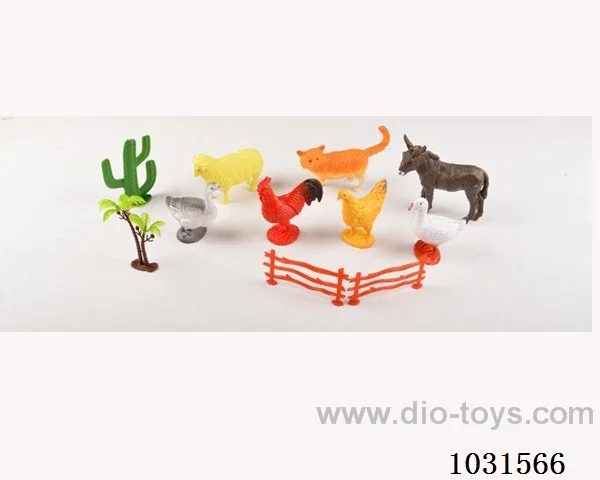 7pcs animals set 6 inch in PP bag with header