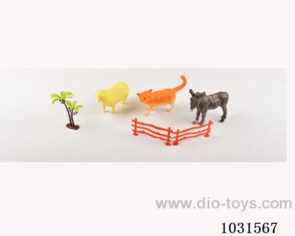 3pcs animals set 6 inch in PP bag with header