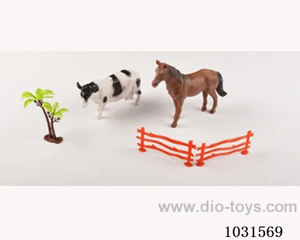 2pcs animals set 6 inch  in PP bag with header