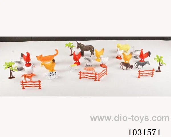 7pcs animals set 6 inch 3sets mixed loading  in PP bag with header