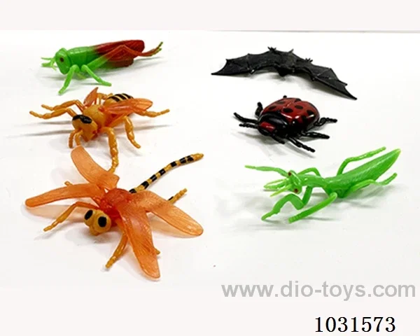 6pcs animals set 4 inch in PP bag with header