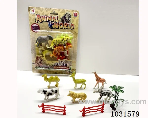 6pcs animals set 4 inch in blister card