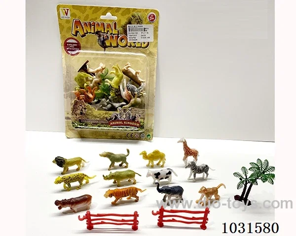 12pcs animals set 3 inch in blister card