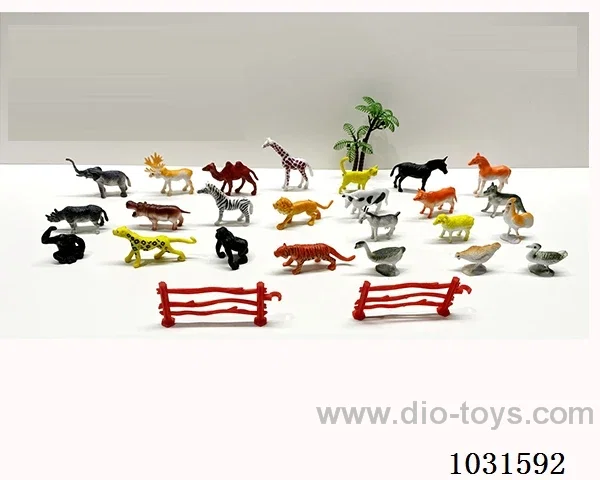 24pcs animals set in PP bag with header