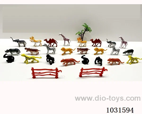 24pcs animals set in PP bag with header