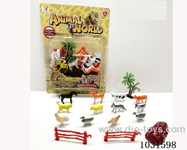 12pcs animals set in blister card