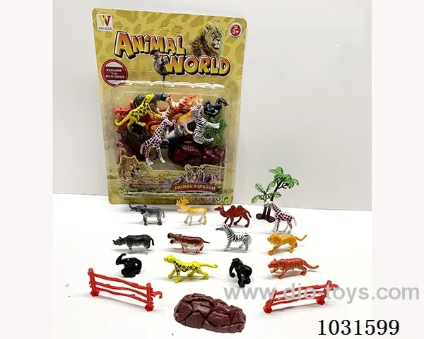 12pcs animals set in blister card