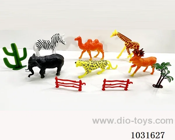 6pcs animals setin PP bag with header