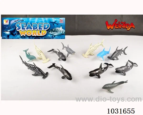 6pcs animals set 2sets mixed loading in PP bag with header