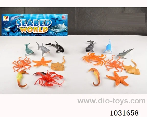 8pcs animals set  2sets mixed loadingin PP bag with header