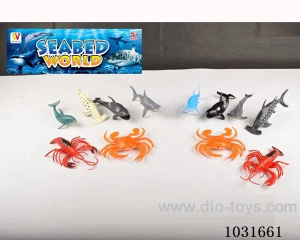 6pcs animals set 2sets mixed loading in PP bag with header