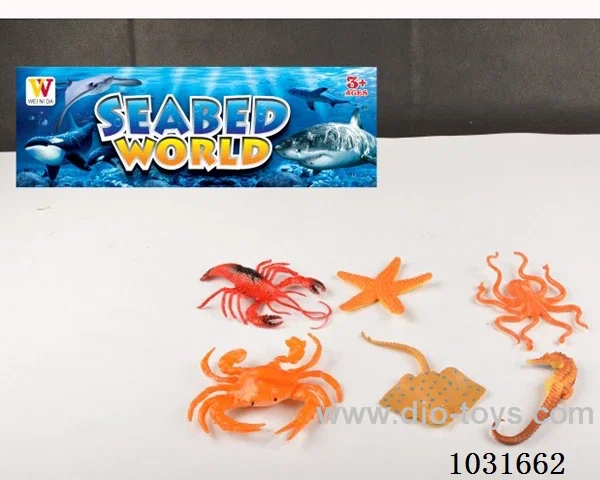 6pcs animals set in PP bag with header