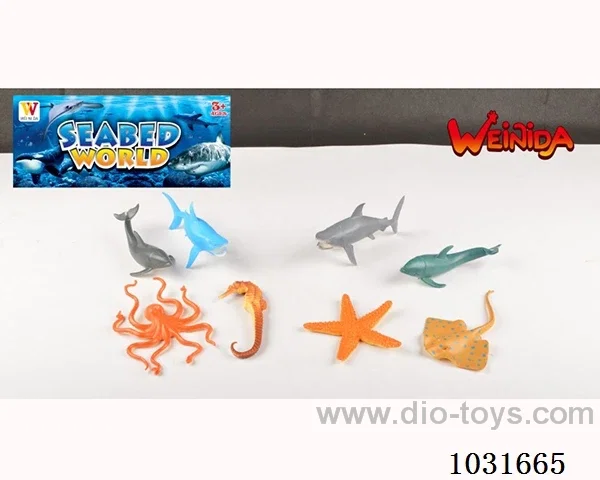 5.5pcs animals set 2sets mixed loading in PP bag with header