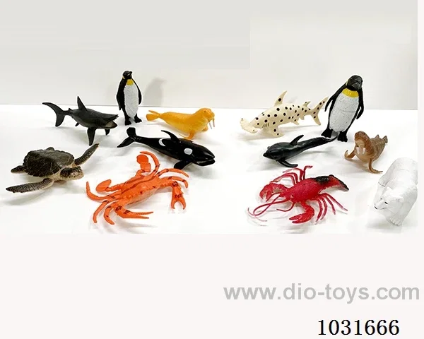6pcs animals set in PP bag with header