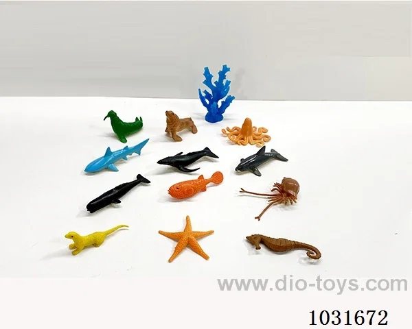12pcs animals set in PP bag with header