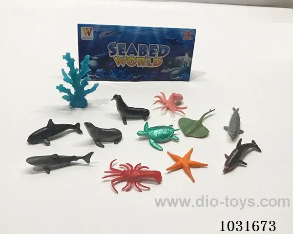 12pcs animals set in PP bag with header