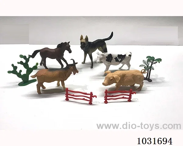 5pcs animals set in blister card