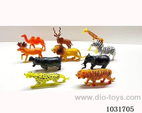 10pcs animals set in PP bag with header