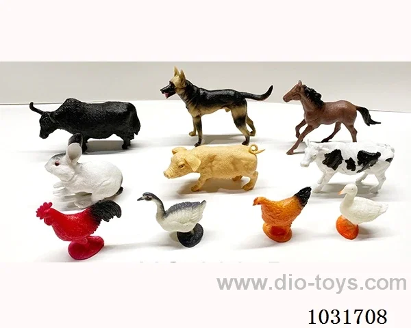 10pcs animals set in PP bag with header