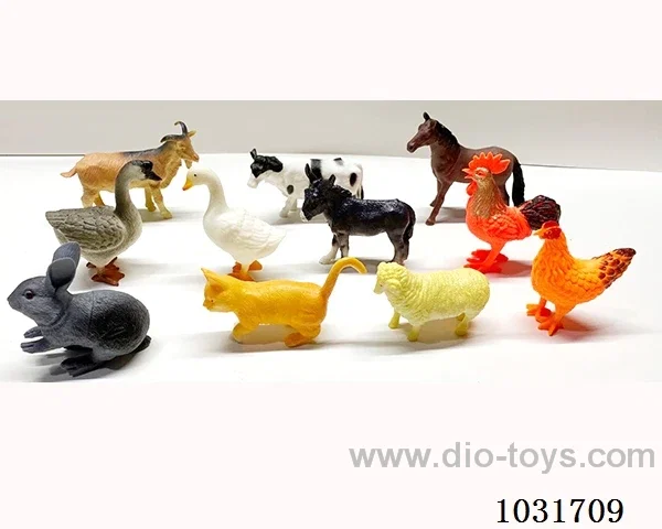 11pcs animals set  in PP bag with header