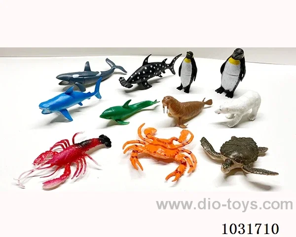 11pcs animals set  in PP bag with header