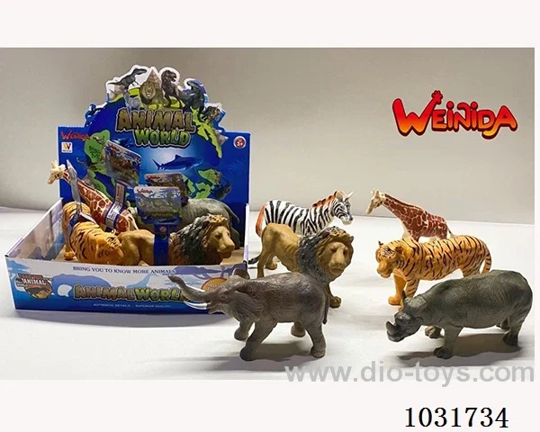 6pcs animals set in display box
