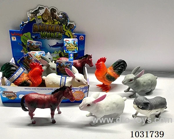 5pcs animals set in display box