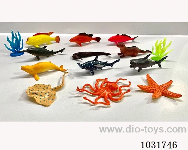 12pcs animals set in PP bag with header