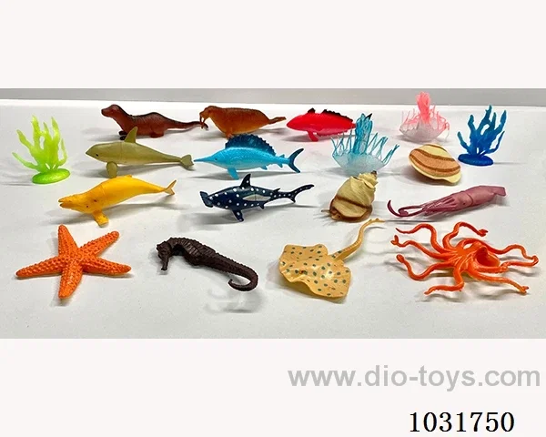 16pcs animals set in PP bag with header