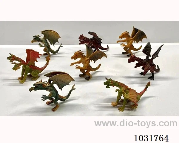 8pcs animals set in PP bag with header