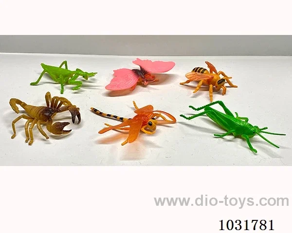 6pcs animals set in PP bag with header