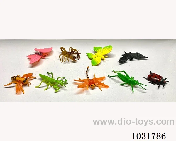 9pcs animals set in PP bag with header