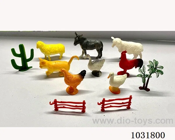 8pcs animals set in PP bag with header