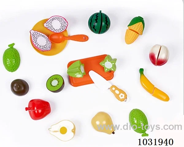 Fruit cutting toy in window box