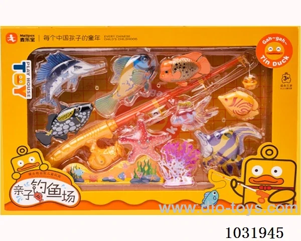 Fishing toys in window box
