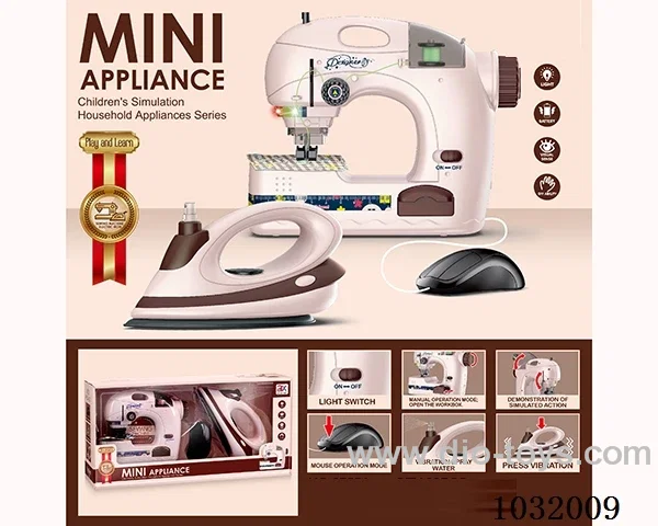 Electric sewing machine iron combination in window box