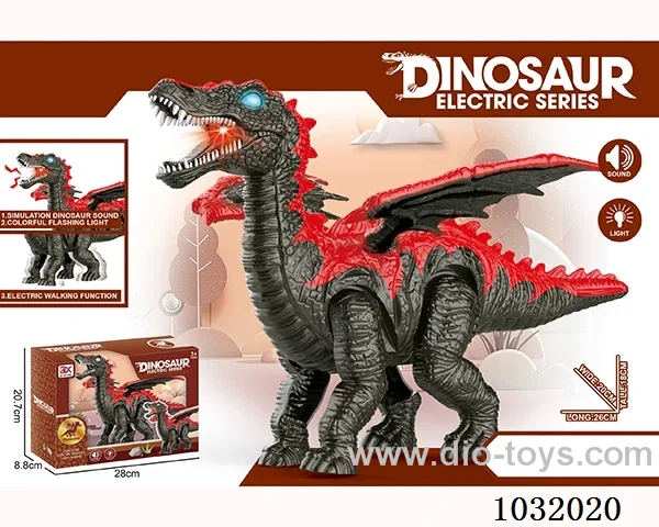 B/O dinosaur with light&sound in window box